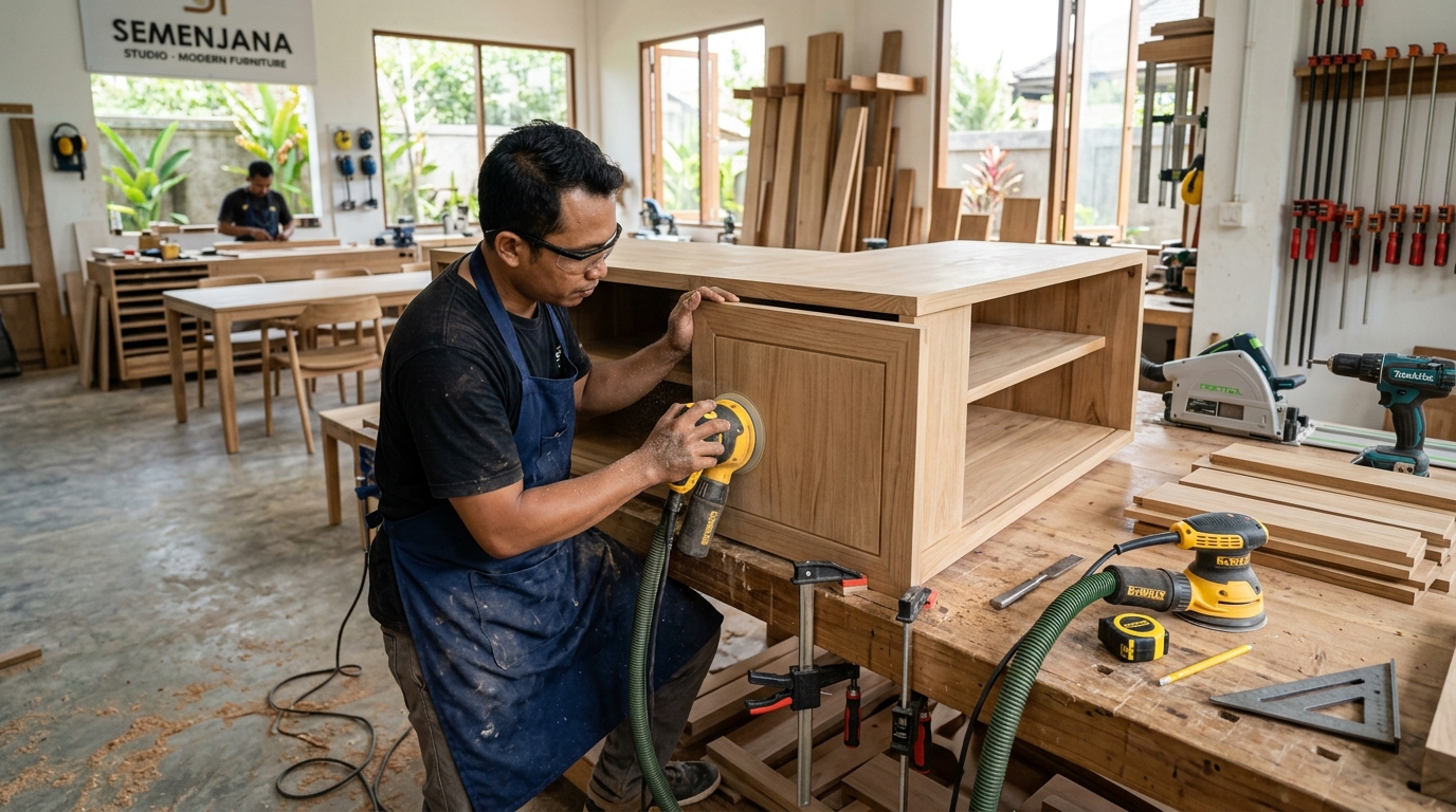 Aktivitas Workshop Pengrajin Gadut Mebel
