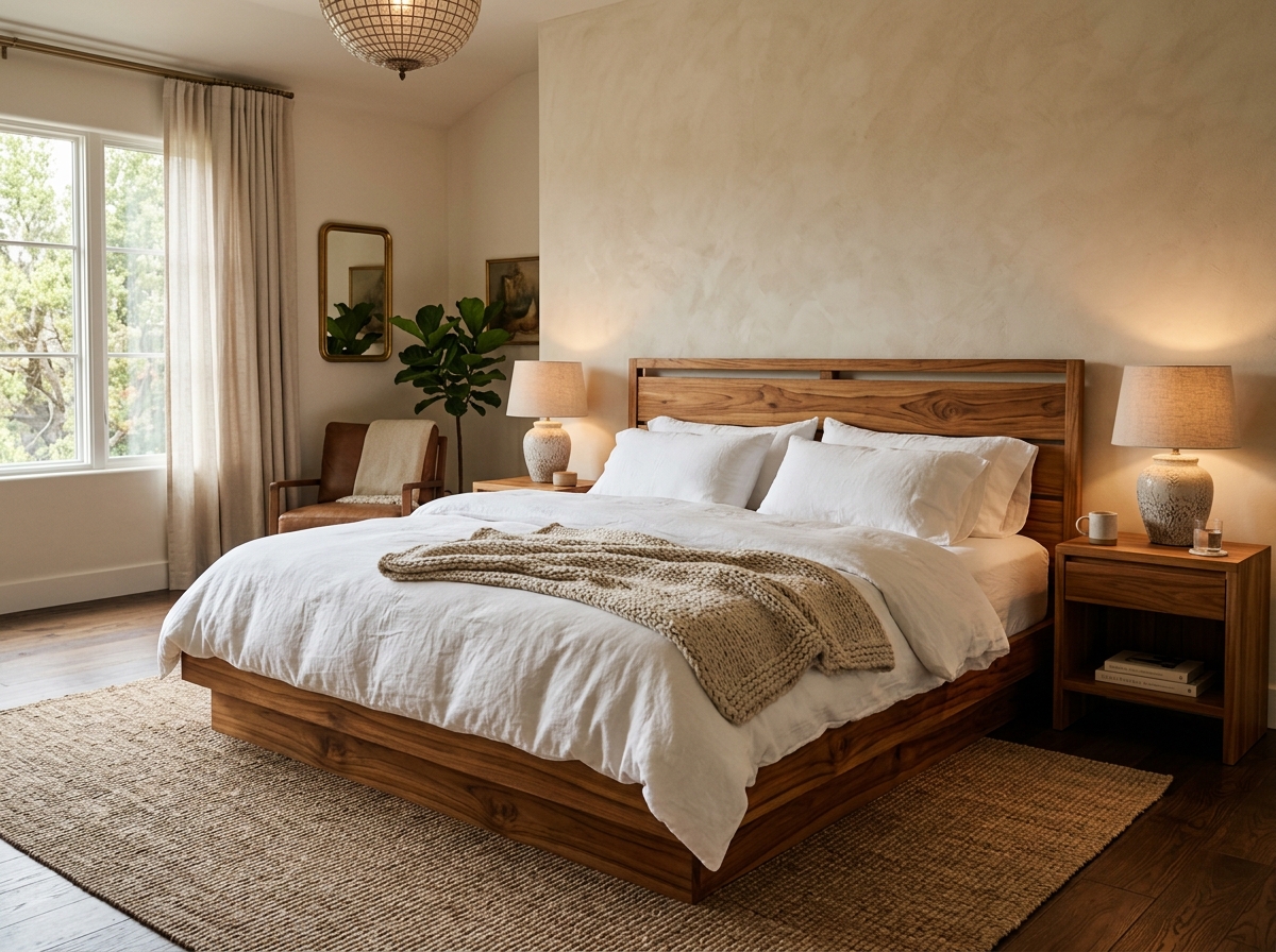 Dipan Tempat Tidur Kayu Solid Minimalis