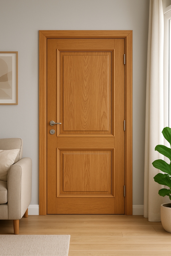 Pintu Kayu Solid Minimalis 2 Panel